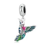 925 Sterling Silver Kingfisher Pendant Fit For Women Original Bracelet Or Bangle Bird Charms Fine Jewelry Gift