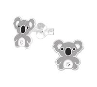 925 Sterling Silver Koala Bear Stud Earrings for Women & Girls - Lightweight Hollow-Back Animal Jewellery with Gift Box