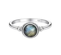 925 Sterling Silver Labradorite Gemstone Ring Simple Elegant Everyday Handmade Jewelry R-1928AI_V 1/2