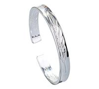 925 Sterling Silver Leaf Bracelets Silver Plated Bangle Bracelet Open Cuff Bracelet For Women Wedding Gift,Sterling Silver Bangles