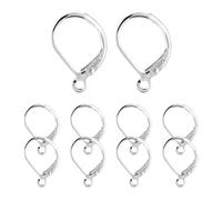 925 Sterling Silver Leverback French Earring Hooks - French Earring Findings Interchangeable Dangle Ear Wire | DIY Dangle Earrings Findings Jewelry Making Supplies | 10Pcs