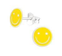 925 Sterling Silver Lightweight Hollow-Back Smiley Face Symbol Stud Earrings for Women & Girls - Everyday Jewellery Jewellery Gift Boxed