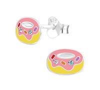 925 Sterling Silver Lightweight Hollow-Back Sterling Silver Crystal Donut Stud Earrings for Women & Girls - Everyday Jewellery Jewellery Gift Boxed