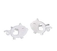 925 Sterling Silver Lovely Pig Heart Animal Stud Earring for Girls Minimalist Party Jewelry