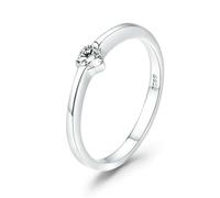 925 Sterling Silver Luminous Finger Ring Simple Heart Wedding Rings For Women Wedding Engagement Jewelry