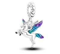 925 Sterling Silver Magical Theme Charms For Pandora Bracelets Necklace | Unicorn Charm | Cubic Zirconia Charm | Gift Boxed (Unicorn)