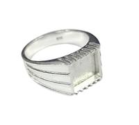 925 Sterling Silver Mens Ring For Resin & Gemstone Setting Work 10 MM Square, Keepsake Jewelry, Memorial Jewelry, Gents Ring, Anniversary