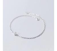 925 Sterling Silver Minimalist Charm Shiny Cz Bracelet Anklets For Women Wedding Party Jewelry Gift
