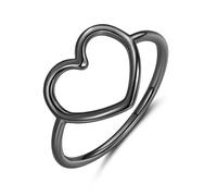925 Sterling Silver Minimalist Heart Finger Rings For Women Wedding Engagement Statement Fashion Jewelry