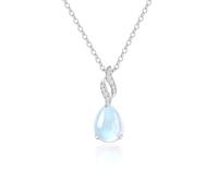 925 Sterling Silver Moonstone Necklace New Beginnings, Created Moonstone Jewelry June Birthstone Necklace for Women, Inspirational Birthday Graduation Gifts for Her Best Friend Sister Daughter Mom