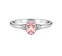 925 Sterling Silver Morgonite Lab Grown Marquise Shape Gemstone Ring Simple Elegant Everyday Handmade Jewelry R-1913BA_L