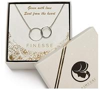 925 Sterling Silver Mother and Daughter Circle Friendship Necklace I Sister Necklaces I Cute BFF Gifts for Girls