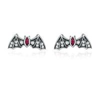 925 Sterling Silver Mysterious Bat Dazzling Cz Stud Earrings For Women Fashion Earrings Jewelry Gift