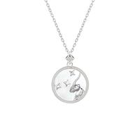 925 Sterling Silver Necklace 12 Constellation Circle Charm Pendant Necklace with Zircon Horoscope Celestial Astrology Jewellery for Women Girls Capricorn