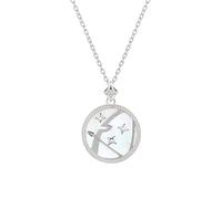 925 Sterling Silver Necklace 12 Constellation Circle Charm Pendant Necklace with Zircon Horoscope Celestial Astrology Jewellery for Women Girls Sagittarius