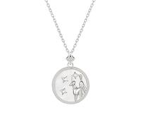 925 Sterling Silver Necklace 12 Constellation Circle Charm Pendant Necklace with Zircon Horoscope Celestial Astrology Jewellery for Women Girls Virgo