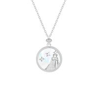 925 Sterling Silver Necklace 12 Constellation Circle Charm Pendant Necklace with Zircon Horoscope Celestial Astrology Jewellery for Women Girls Gemini