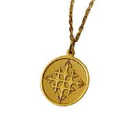 925 sterling silver necklace 22mm|18 inch chain | jerusalem cross necklace - christian pendant | religious| holy land jewelry| handmade faith necklace|gold plating handmade jewelry |LK_PNK_01498