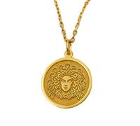 925 sterling silver necklace 22mm|18 inch chain | medusa necklace - handmade mythical pendant| ancient greek jewelry| charm| powerful feminine symbol|gold plating handmade jewelry |LK_PNK_01619