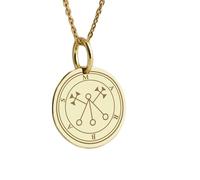 925 sterling silver necklace 24mm|18 inch chain | marbas sigil necklace| ars goetia jewelry| lesser key of solomon pendant| demon amulet| occult talisman||gold plating handmade jewelry |LK_PNK_00631