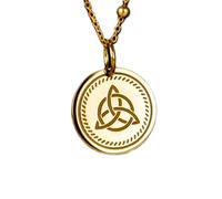 925 sterling silver necklace 28mm|18 inch chain | triquetra necklace| trinity knot pendant| dainty celtic jewelry| irish charm| triple knot necklace| trinity symbol pendant|gold plating |LKGP_00721