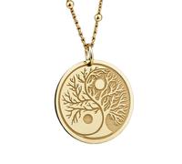 925 sterling silver necklace 28mm|18 inch chain | yin yang tree necklace| feng shui pendant| eastern philosophy charm| yin yang jewelry| tree spiritual charm| symbolic pendant|gold plating |LKGP_00666