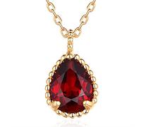 925 sterling silver necklace for women water drop 100% natural garnet agate citrine wedding fine jewelry