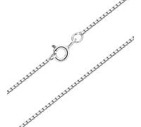 925 Sterling Silver Necklace - Silver Chain Mens Women Boys Girls - Necklace Box - Spring Ring Clasp - Width 1 mm - Length 22" Inches