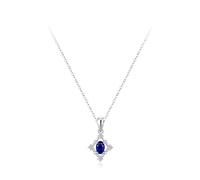 925 Sterling Silver Necklace,Star Women's CZ Pendant Necklace Gifts for Mom Christmas Birthday