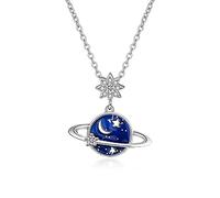 925 Sterling Silver Necklaces, Milky Way Starry Sky pendant Necklace,Ladies Pendant Necklace Anniversary Birthday Mother's Day Jewelry Gifts for Mum Her Wife Girlfriend