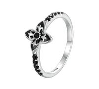 925 Sterling Silver Nightfall Flower Finger Ring For Women Silver Ring Fine Jewelry Birthday Gift