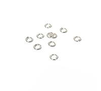 925 Sterling Silver Open Jump Rings Bright Silver Round 0.7x4mm Pack of 10
