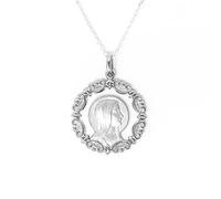 925 Sterling Silver Our Lady of Lourdes Necklace, Catholic Gifts- + Prayer Card