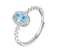 925 Sterling Silver Oval Cut Ruby Engagement Ring For Women Twist Infinity Ring Eternity Band Cubic Zirconia Cocktail Promise Wedding Band For Her Topaz