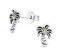 925 Sterling Silver Oxidised Lightweight Hollow-Back Oxidised Coconut Tree Stud Earrings for Women & Girls - Everyday Jewellery Jewellery Gift Boxed