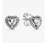 925 Sterling Silver Pan Earring Knotted Hearts Emotional Bonds Earrings For Women Wedding Gift Jewelry