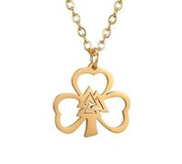 925 Sterling Silver Patricks Day Necklaces For Women And Men, Patrick Symbol Charm Necklace Shamk Lucky Three Leaf Heart Trinity Knot Triquetra, Beads Bulk