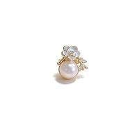 925 Sterling Silver Pearl Flower Flat Back Earrings with Gift Box Included - Hypoallergenic Studs for Sensitive Ears, Ideal Birthday or Anniversary Jewellery Gifts Poke-free Backing Barely There Feel