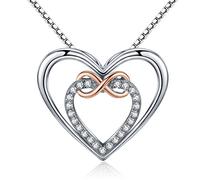 925 Sterling Silver Pendant Necklace，Guardian Angel， Eternal infinity，Hamsa Chokers ，Heart Necklace for Women Girls Holiday Jewelry Gifts