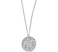 925 Sterling Silver Pendant Twelve Constellations Necklace Embossed Coin Clavicle Guardian Choker Astrology Jewellery for Women Men
