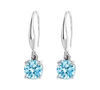 925 Sterling Silver Personalized Gem Wavy Earrings with Cubic Zirconia, Free HypoallergenicAMZ outlet clearance uk of clearance+sale items under 5 pounds Mother+Day Gifts clearance of my + orders uk