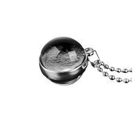 925 Sterling Silver Planet Necklace For Women And Men, Solar System Universe Space Necklaces Two-sided Glass Pendant, Saturn Gold, Necklace, Earth