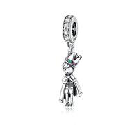 925 Sterling Silver Rainbow Castle Charm Prince Charm Sea Charm Wing Charm Love Charm for Pandora Charm Bracelet (Prince of Sea)