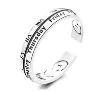 925 Sterling Silver Ring for Women with English Word Open Adjustable Wedding Engagement Rings Gifts for Mother's Day