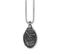 925 Sterling Silver Saint Michael Necklace For Women And Men, Religion Medallion Necklace, Faith Protection Chain Amulet, Pendant Men
