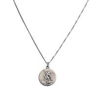925 Sterling Silver " Saint Michael The Archangel " with Sterling Silver Chain