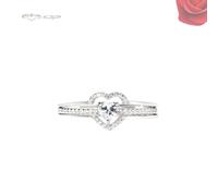 925 Sterling Silver Self-Love Heart Ring - Stackable Motivational Jewelry for Women, Elegant Layered Reminder Ring (silver,10)