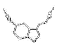925 Sterling Silver Serotonin Molecule Necklace