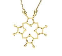 925 Sterling Silver Serotonin Necklace For Women And Men, 3D Adrenaline Caffeine Dopamine Molecule Science Biology Chemical Charm Pendant Chemistry