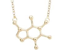 925 Sterling Silver Serotonin Necklace For Women And Men, Dopamine Molecule Necklaces Chemical Formula Necklace, Structure Pendant Graduation